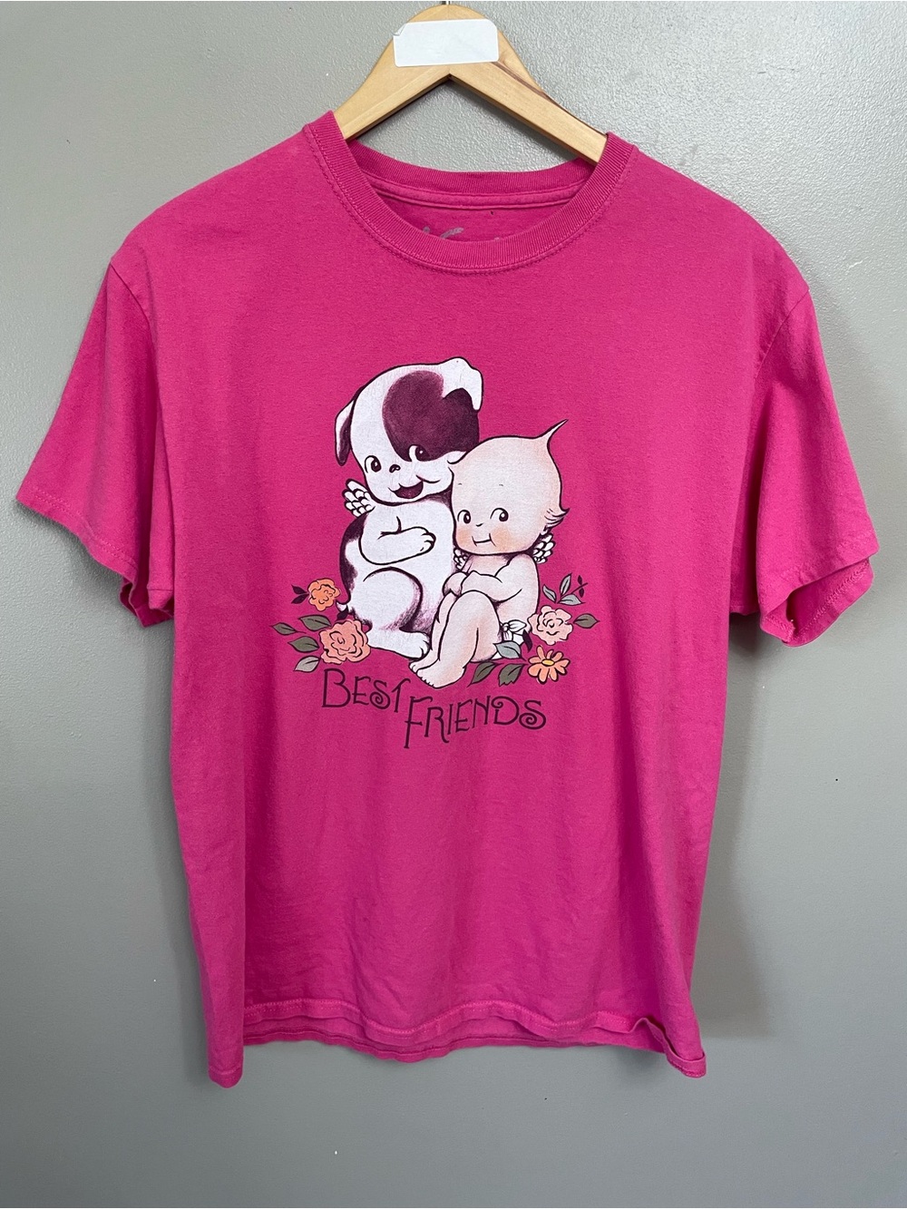 Kewpie “Best Friend” Medium Short Sleeve Tee pink